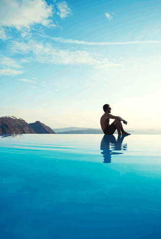 Hotel in Santorini Greece with breathtaking infinity pool